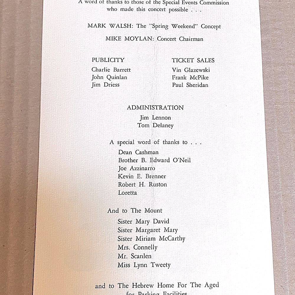 Judy Collins Concert Program Original Manhattan College April 26, 1969 New York - Picture 3 of 5